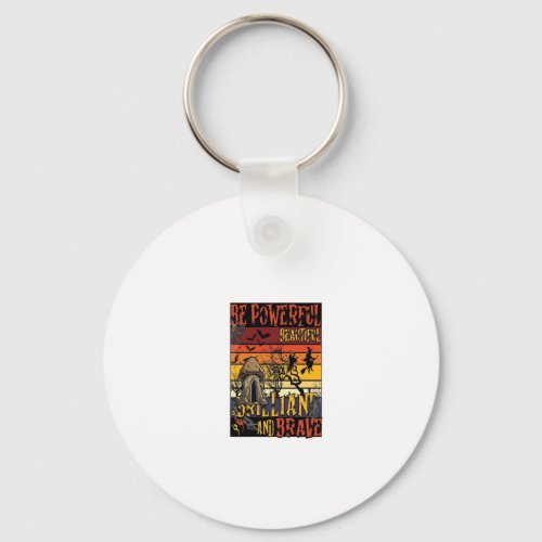 Be Powerful Beautiful Brilliant Halloween Mushroom Keychain