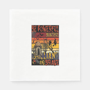 Be Powerful Beautiful Brilliant Halloween Mushroom Napkins