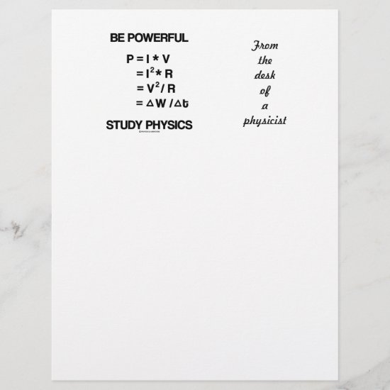 Be Powerful (Power Equations) Study Physics