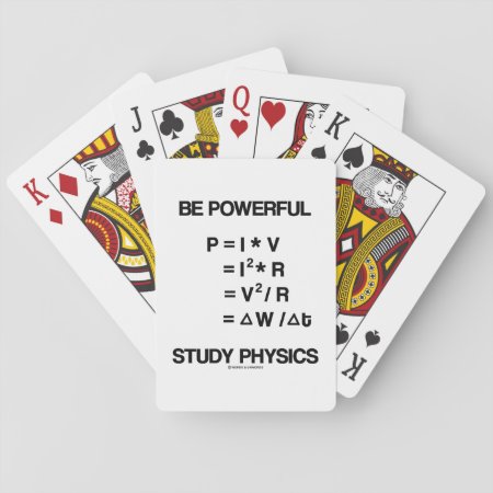 Be Powerful (power Equations) Study Physics Playing Cards