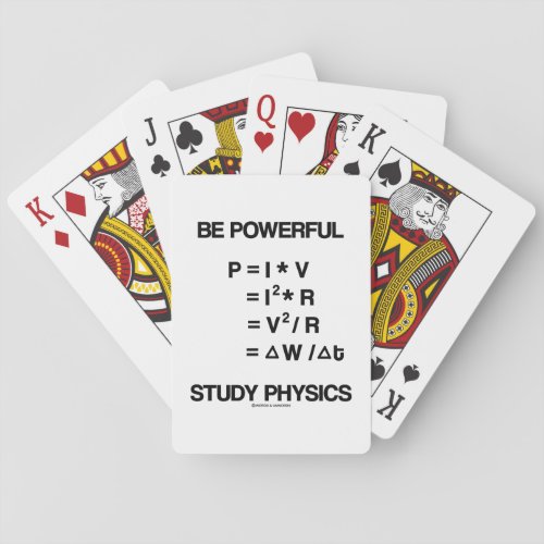 Be Powerful Power Equations Study Physics Poker Cards