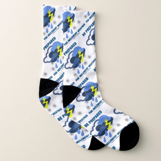 Be Prepared For Inclement Weather Storm Clouds Socks