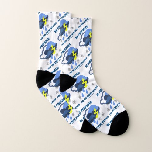 Be Prepared For Inclement Weather Storm Clouds Socks