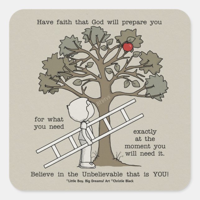 Be Prepared Square Sticker (Front)