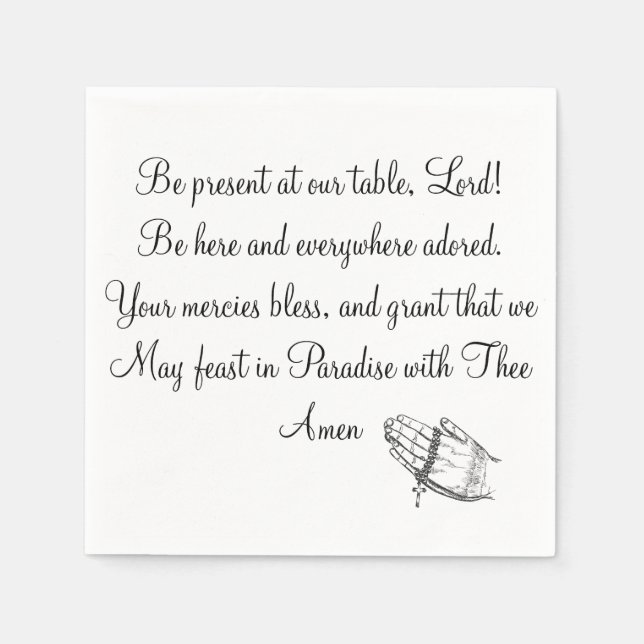 Be Present At Our Table Lord Paper Napkins (Front)