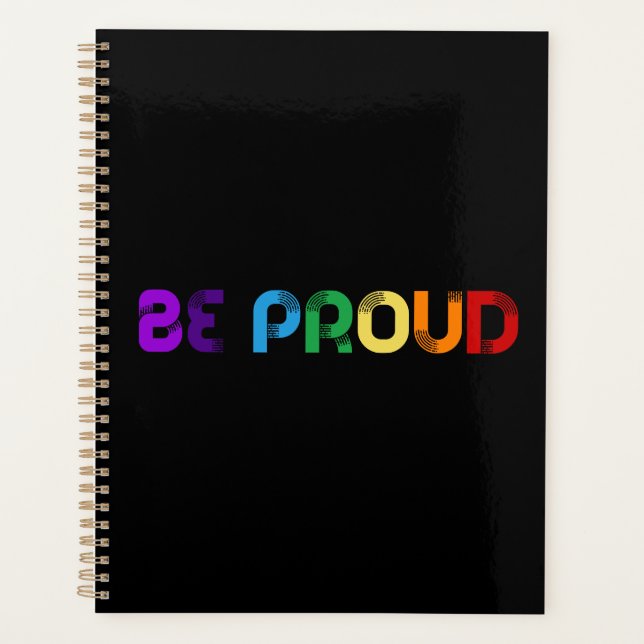 Be proud LGBT Gay pride Planner (Front)