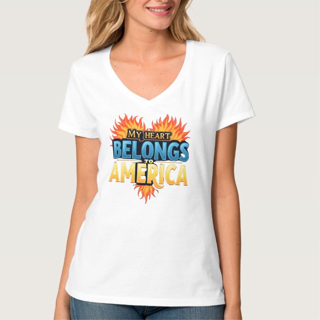 Be Proud of America – Stand Tall, Shine Bright" T-Shirt (Front)