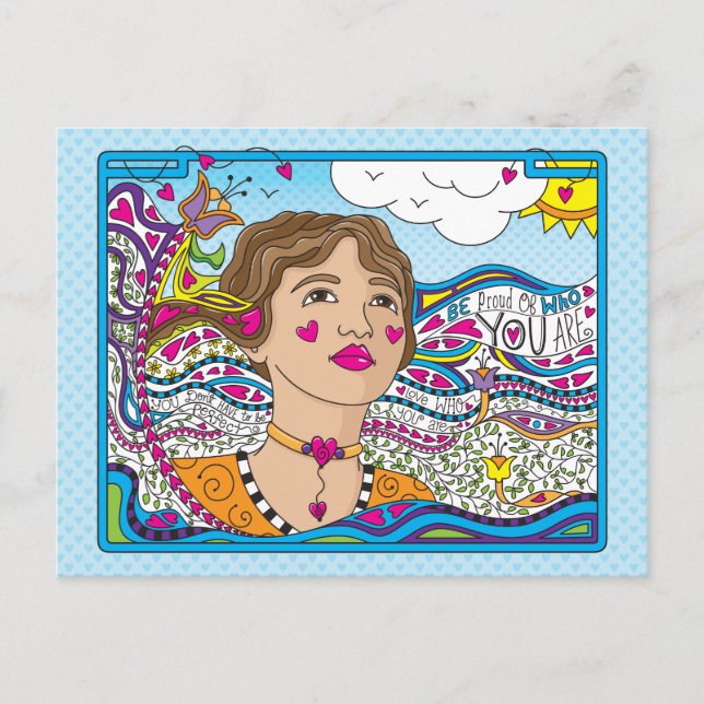 Be Proud Of Who You Are_ Postcard (Front)