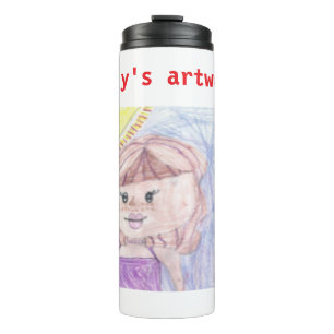 Be proud of your child add artwork to this cute thermal tumbler