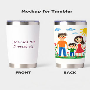 Be proud of your child artwork insulated tumbler