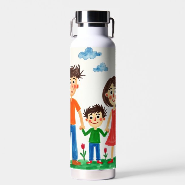 Be proud of your child artwork  water bottle (Front)