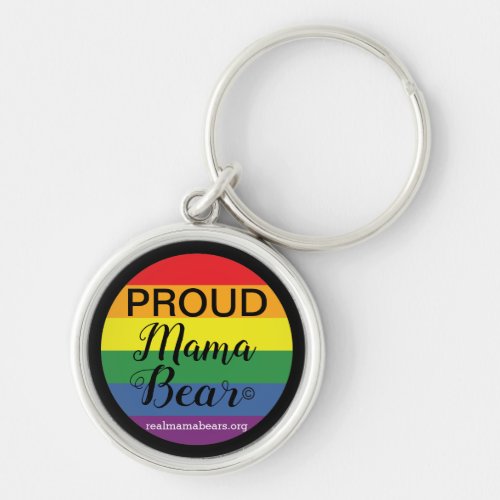Be Proud Rainbow Striped Keychain