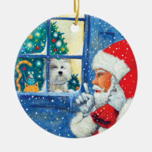 Be Quiet as a Mouse Ceramic Ornament