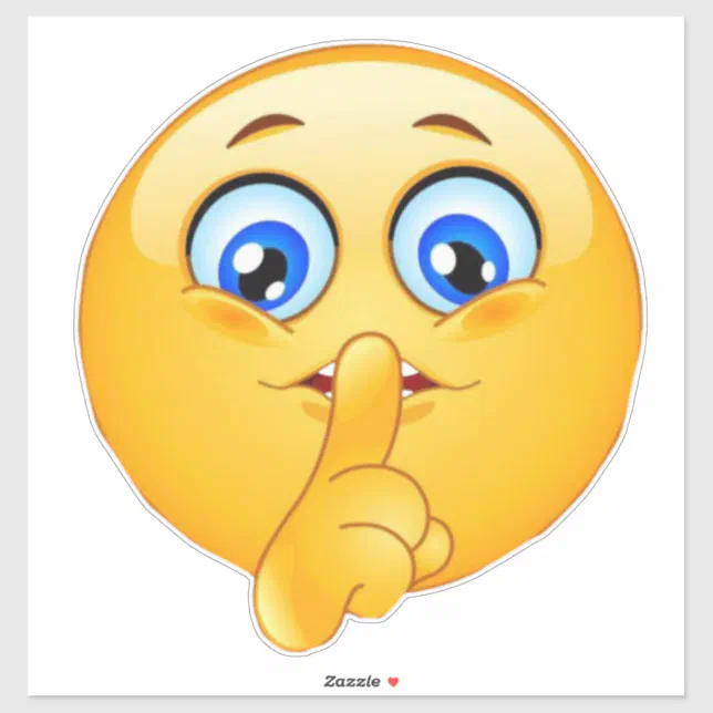 Be quiet Emoji Funny sticker | Zazzle