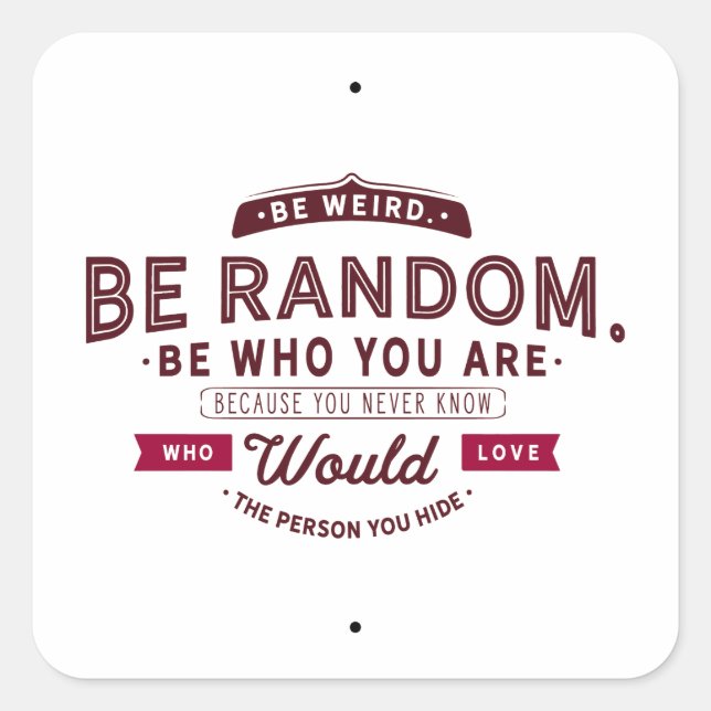 Be Random Gear Sticker (Front)