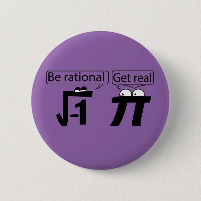 Be Rational! Get Real! Button (Front)