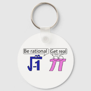 Be Rational! Get Real! Keychain