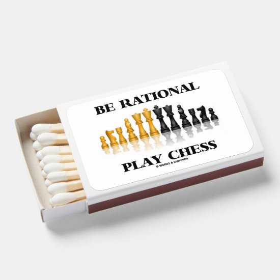 Be Rational Play Chess Reflective Chess Set Matchboxes