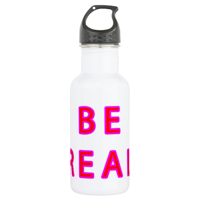 BE REAL jGibney The MUSEUM Zazzle Gifts Water Bottle (Front)