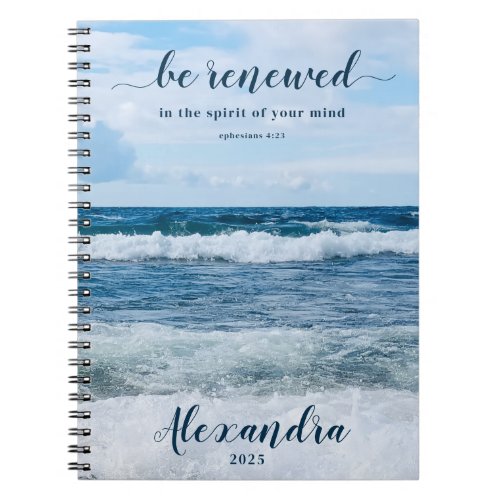 Be Renewed Inspirational Spiral Photo Notebook