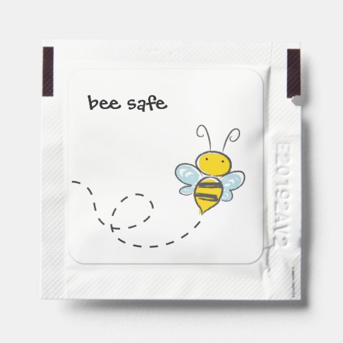 Be Safe Custom Text and Bee Hand Sanitizer Packet
