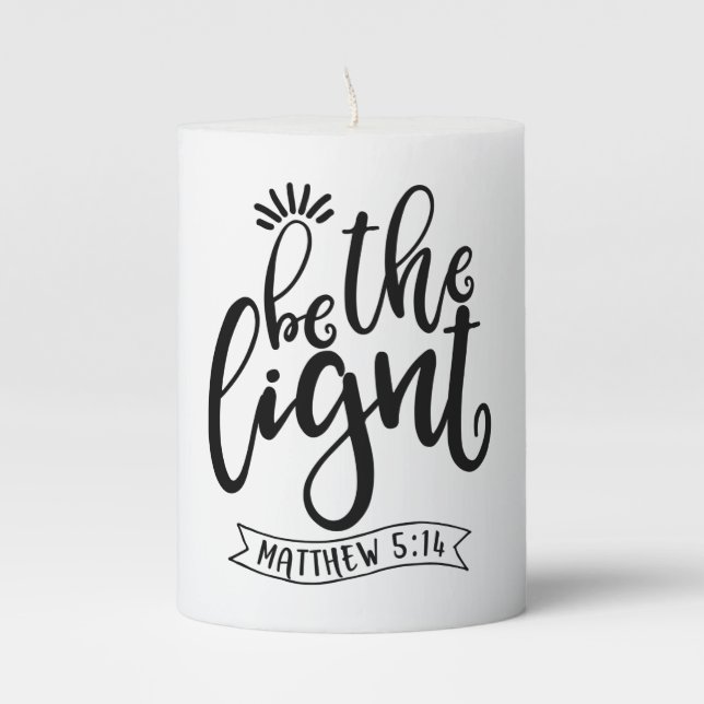 Be Salt And Light Pillar Candle (Front)