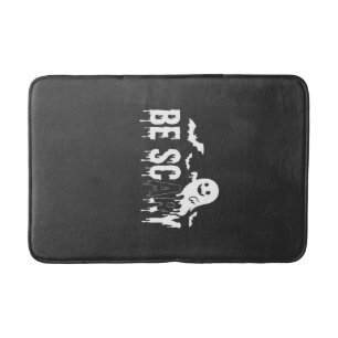 Be Scary Halloween Ghost Bat Design_1 Bath Mat