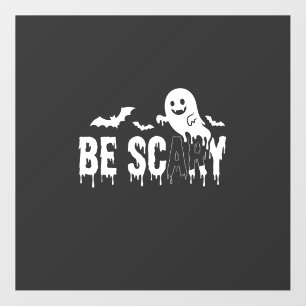 Be Scary Halloween Ghost Bat Design_1 Floor Decals