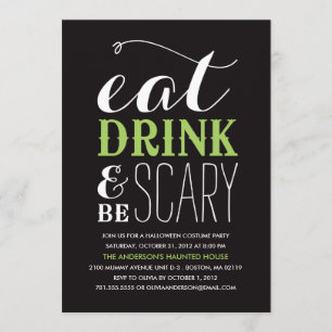 BE SCARY HALLOWEEN PARTY INVITATION