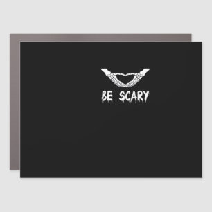 Be Scary Halloween Skeleton Over Heart Car Magnet