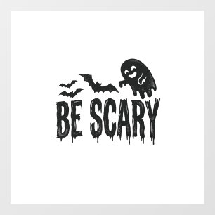 Be Scary Vintage Ghost Bat Halloween Shirt Design_ Floor Decals