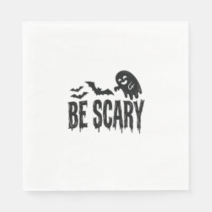 Be Scary Vintage Ghost Bat Halloween Shirt Design_ Napkins