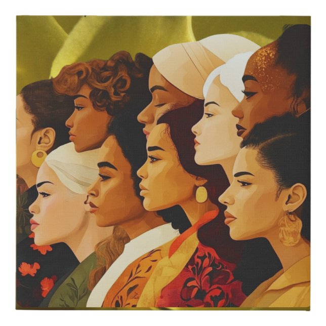 "Be Seen" Women's History Month Faux Canvas Print (Front)