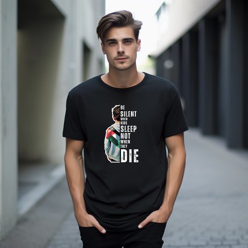 BE SILENT black t_shirt for man