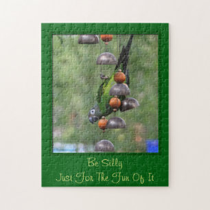 Be Silly Inspirational Quote Parrot Jigsaw Puzzle