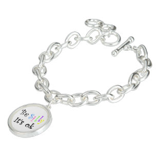 Be Silly It's Ok-charm bracelet and charm