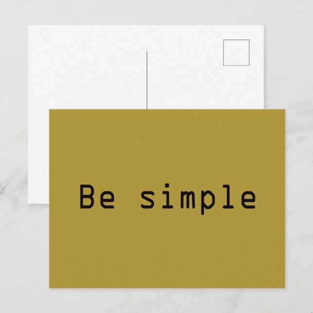 Be simple holiday postcard (Front/Back)