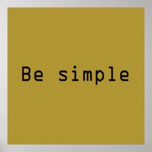 Be simple poster