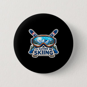 Be skiing lover skier ski resort goggles mountain button
