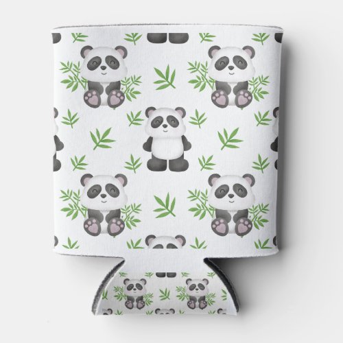 BE SMART LIKE A PANDA BEAR BAMBOO CHINA CAN COOLER