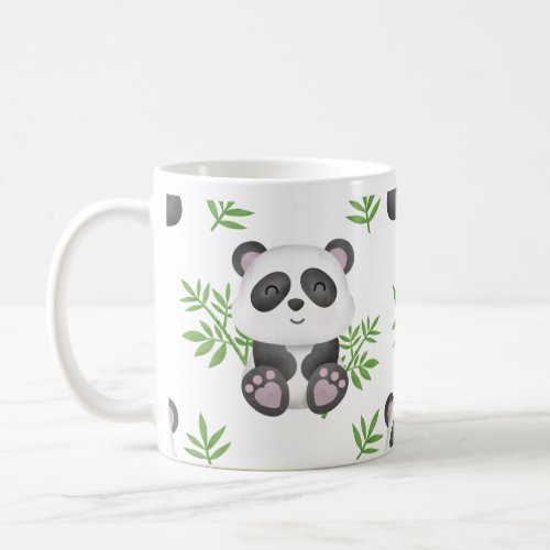 BE SMART LIKE A PANDA BEAR BAMBOO CHINA  COFFEE MUG