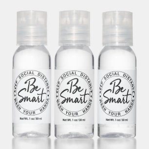 Be Smart Wash Hands   Minimal Name and Website Hand Sanitizer