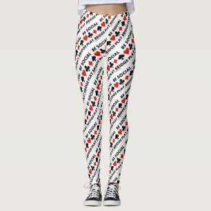 Be Social Play Bridge Four Card Suits Advice Leggings