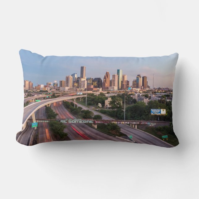Be Someone in Houston, Texas Lumbar Pillow (Front)