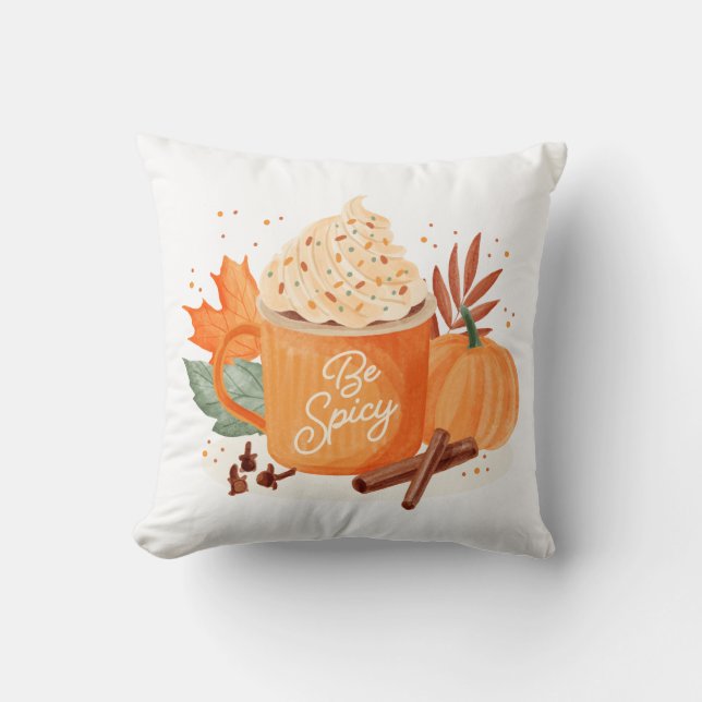 Be Spicy Pellow Throw Pillow (Front)
