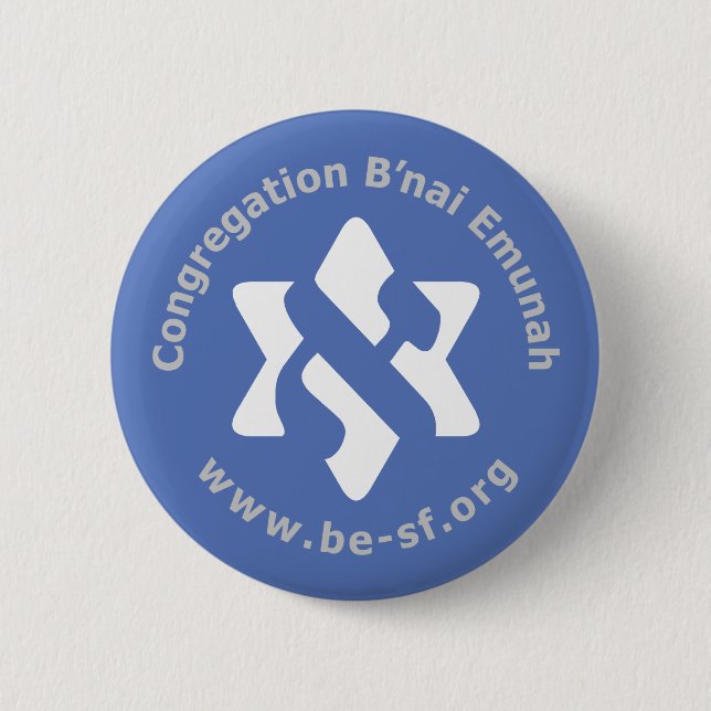 be star on blue pinback button (Front)