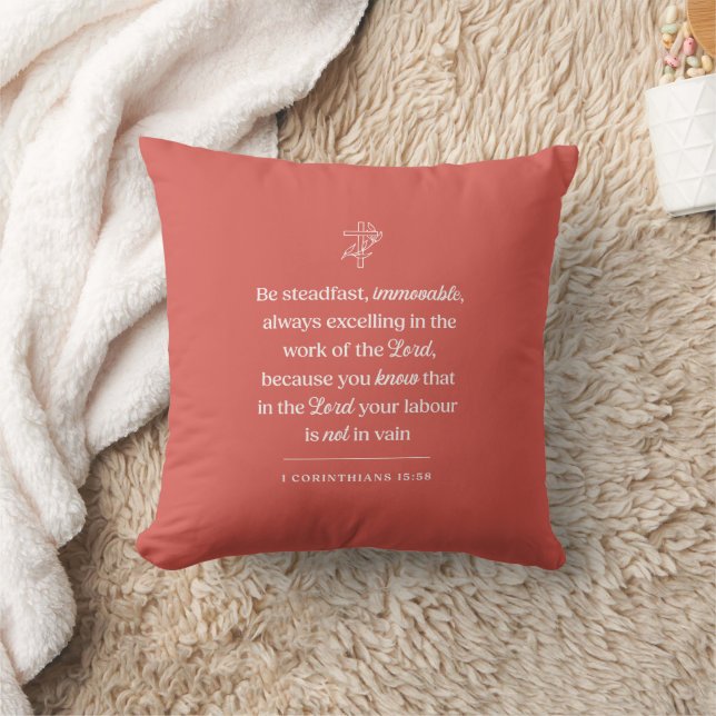 Be Steadfast Christian Throw Pillow (Blanket)