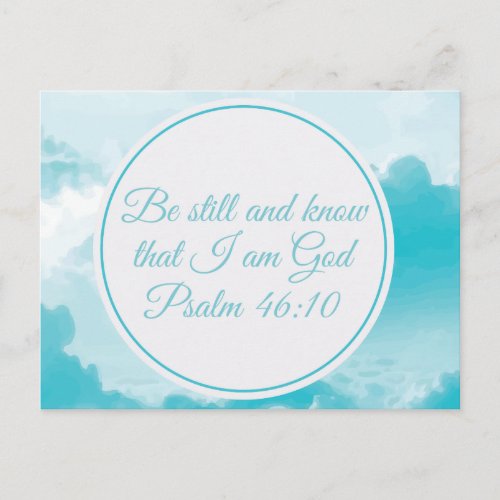 Be Still and Know Beautiful Christian Bible Verse Postcard