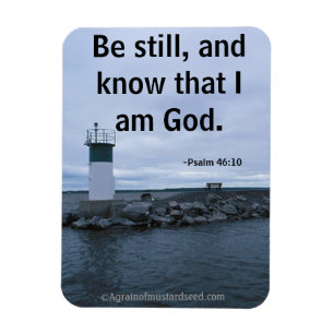 Be still and know bible quote magnet
