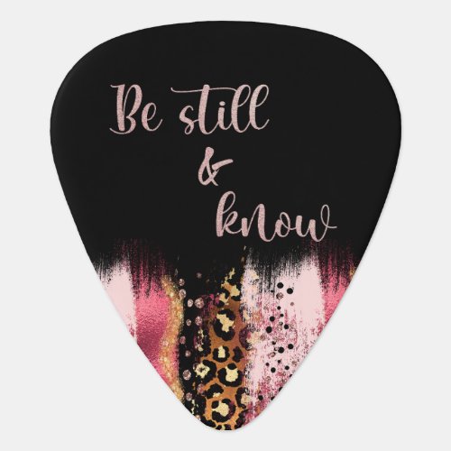 Be Still and Know Bible Verse Guitar Pick